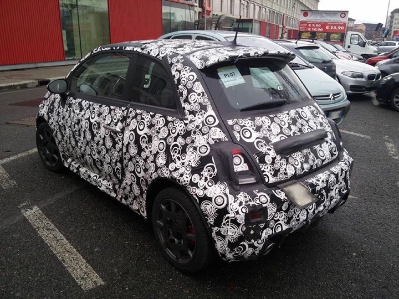 Abarth 500 facelift - Foto spia 19-02-2016