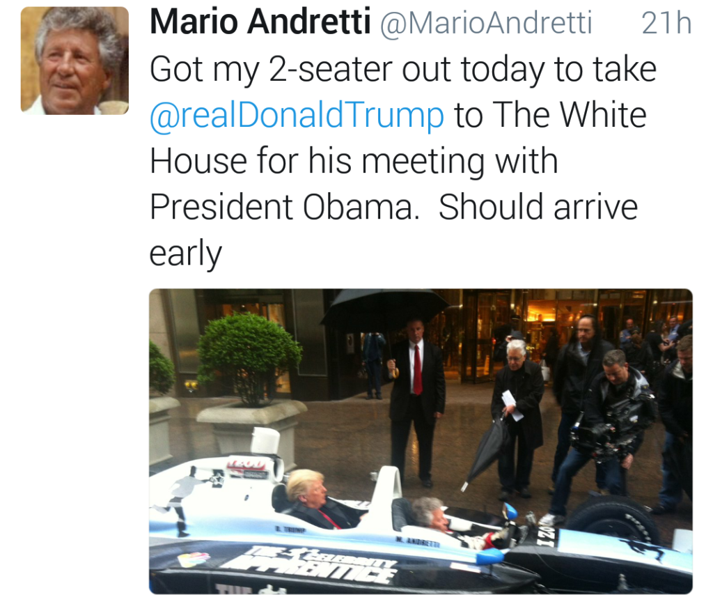 Mario Andretti e Donald Trump