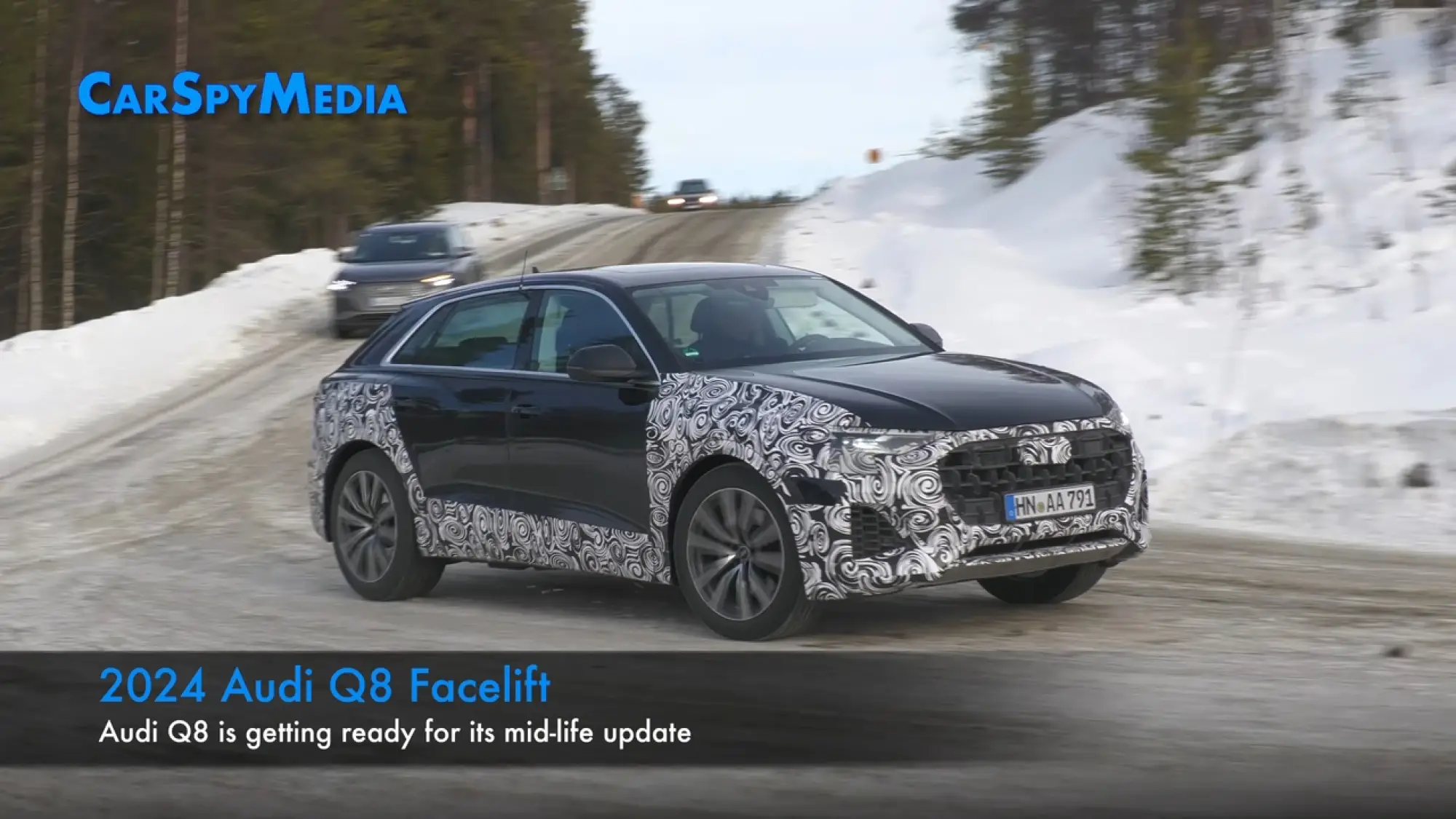 Audi Q8 2024 prototipo Scandinavia - 5