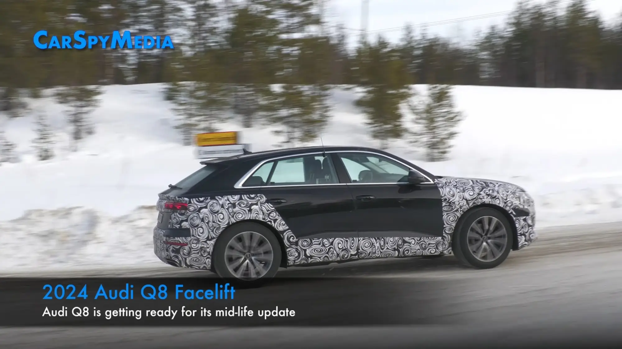 Audi Q8 2024 prototipo Scandinavia - 6