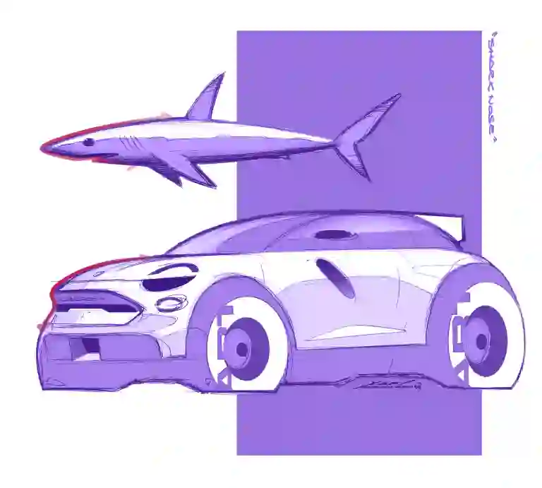 Abarth 600e - Sketches - 3