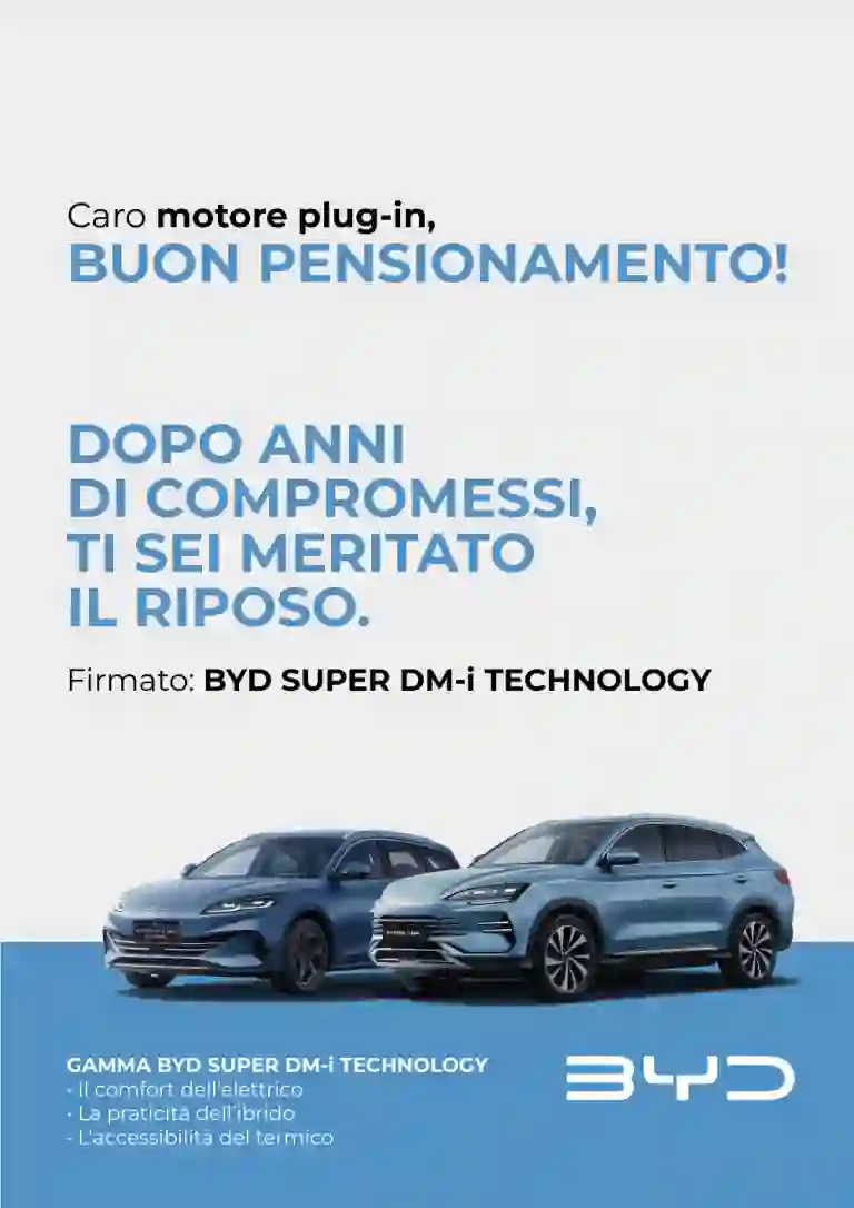 BYD - Campagna addio vecchio motore ibrido plug-in - 2