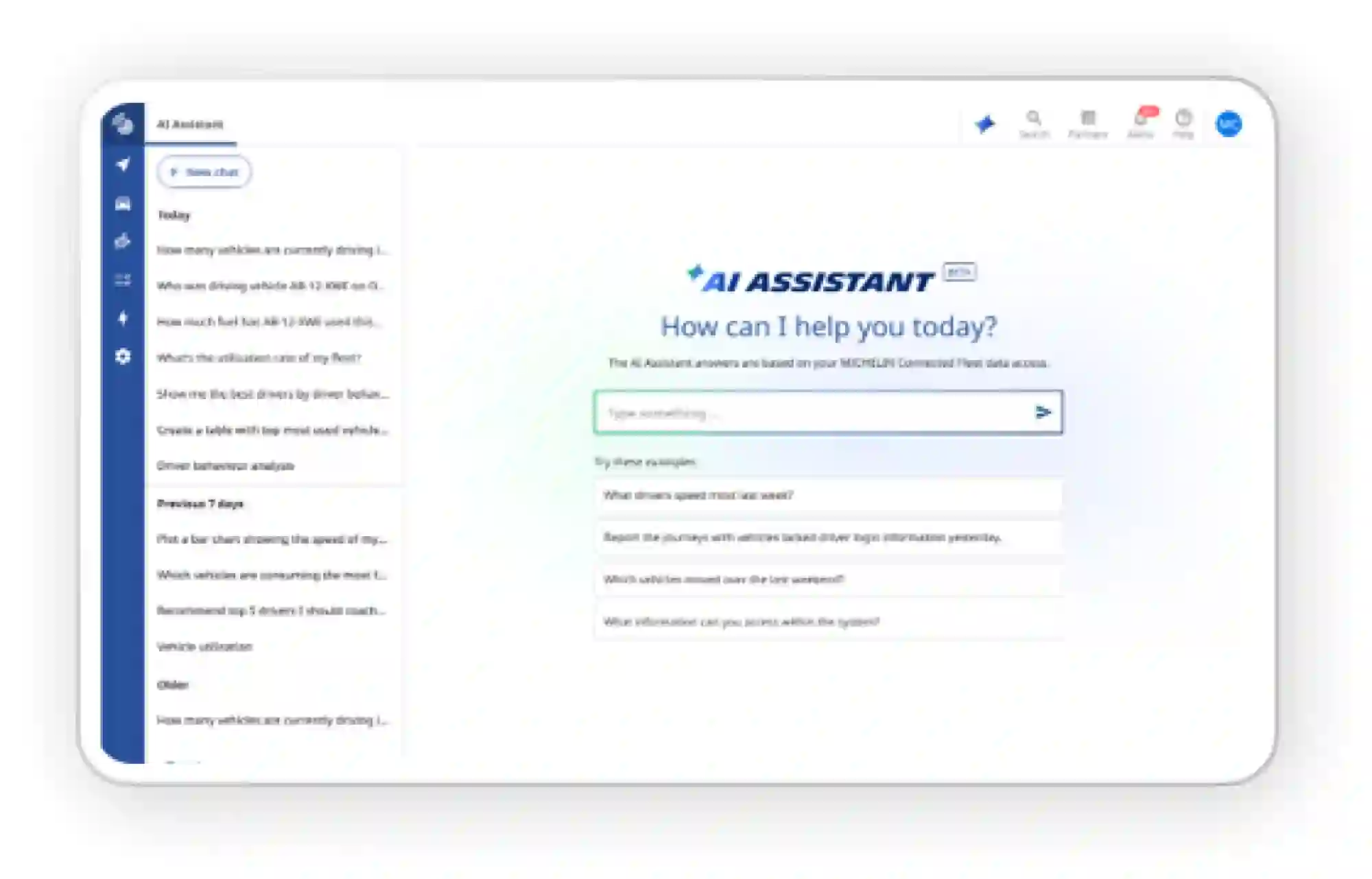Michelin Connected Fleet - Assistente AI in MyConnectedFleet - 1