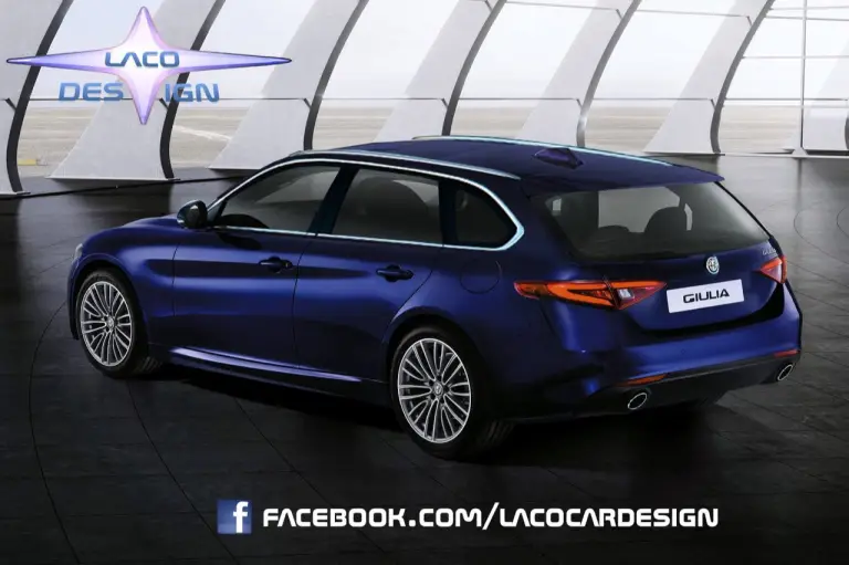 Alfa Romeo Giulia Sportwagon - rendering by LACO Design - 2