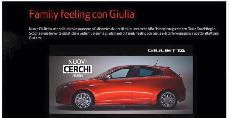 Alfa Romeo Giulietta MY 2016 - anteprima  - 2