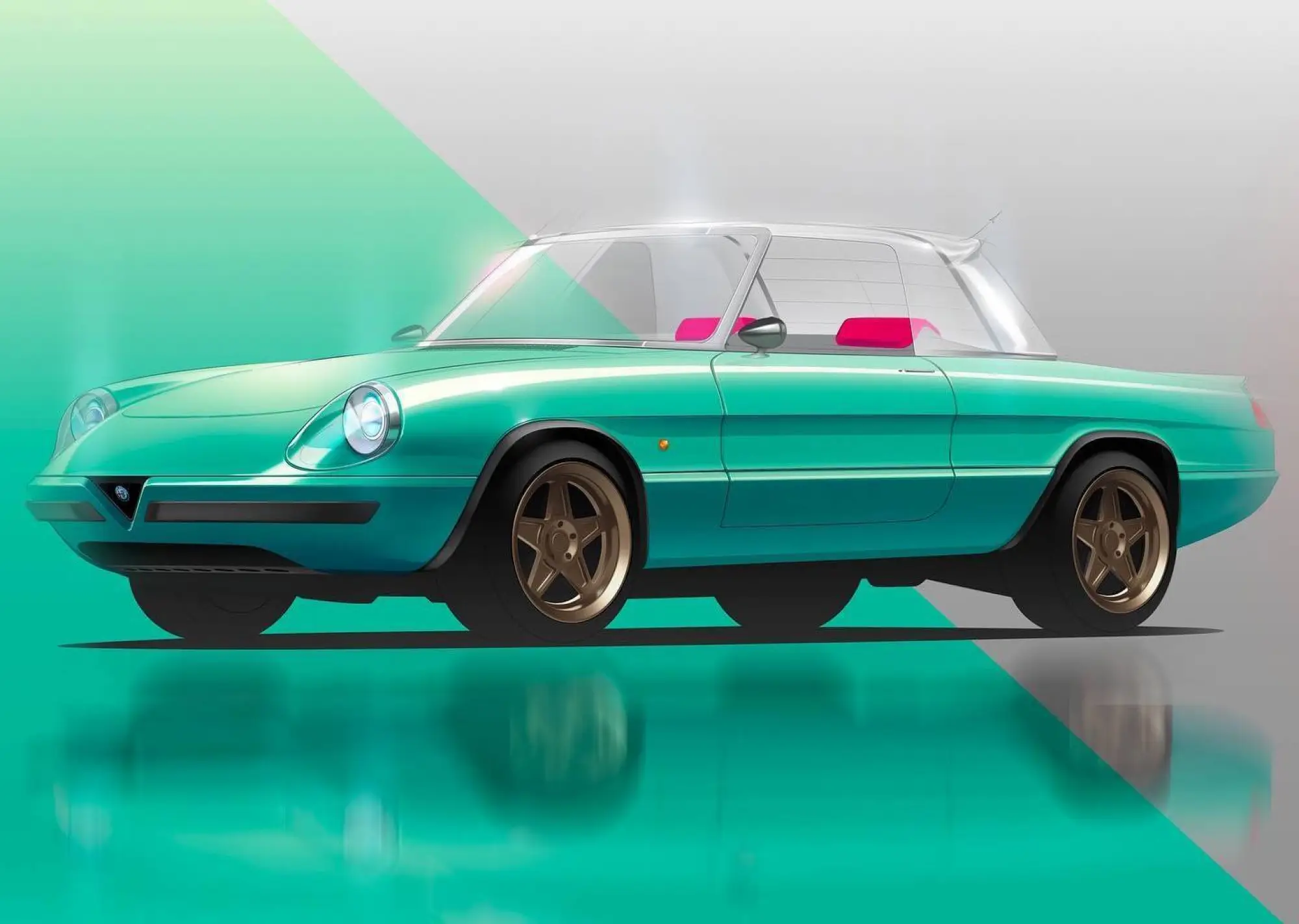 Alfa Romeo Spider Duetto - Icon-e Garage Italia - Rendering - 2