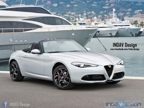 Alfa Romeo Spider render Indav Design