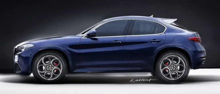 Alfa Romeo Stelvio - Rendering by Alessandro Masera - 2