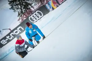 Audi e-tron sulla pista Streif di Kitzbuhel