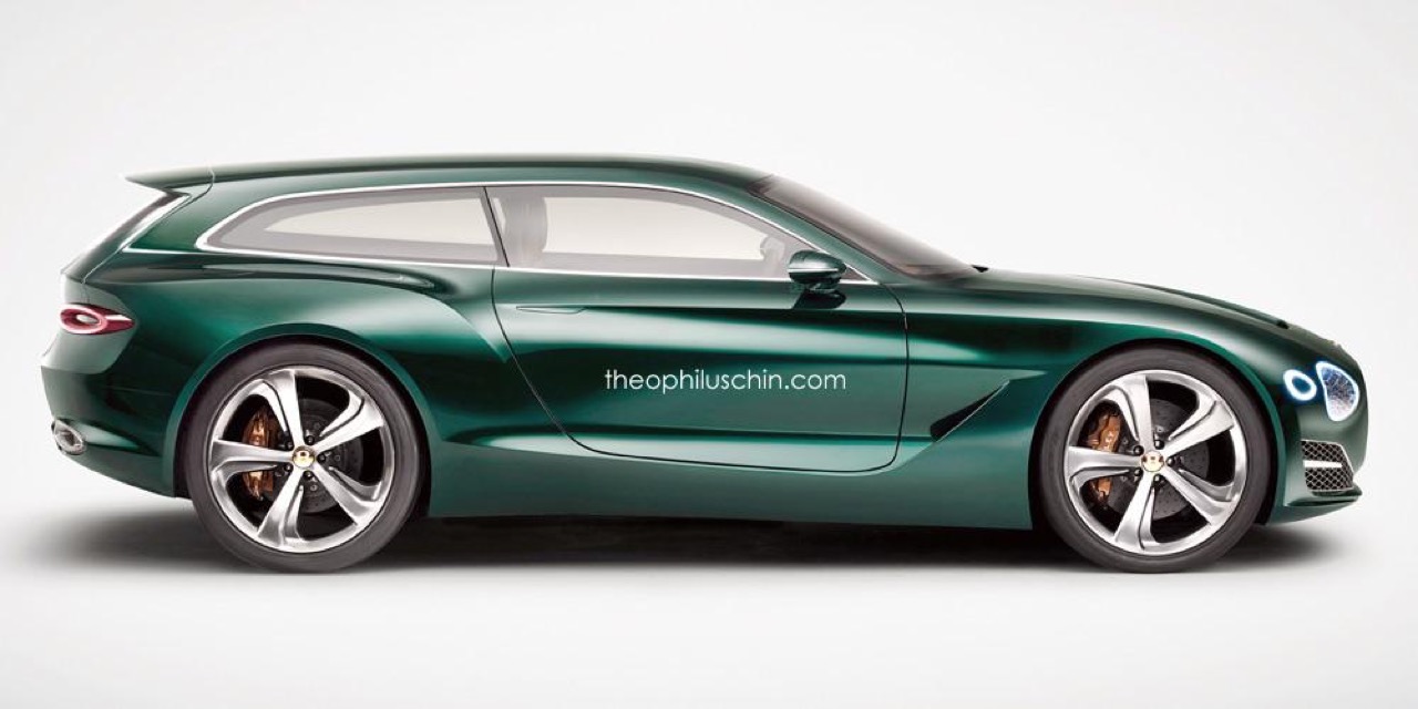Bentley EXP 10 Speed 6 shooting brake - render by Theophilus Chin