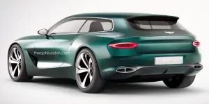 Bentley EXP 10 Speed 6 shooting brake - render by Theophilus Chin