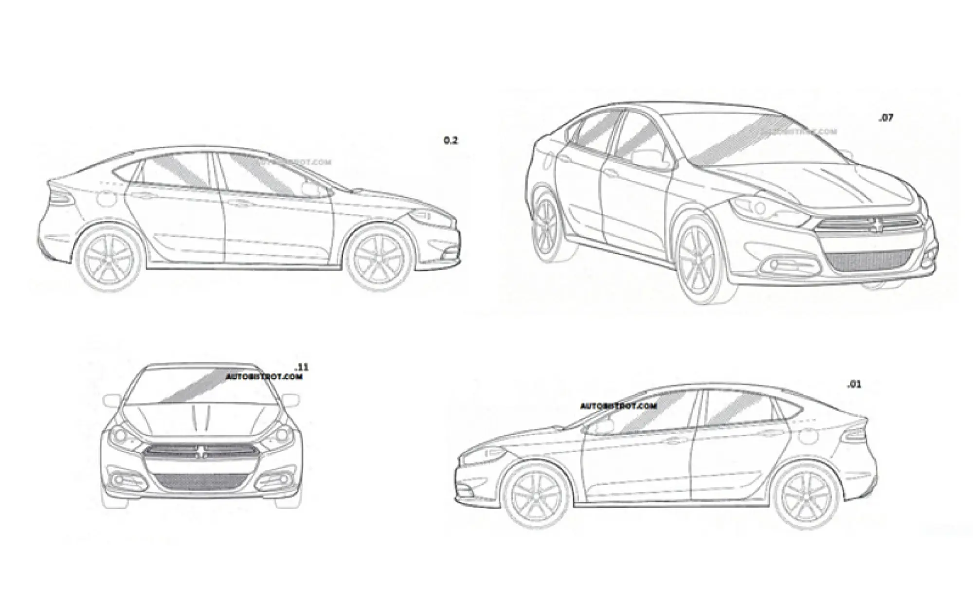 Dodge Dart hatchback bozzetti ufficiali - 1