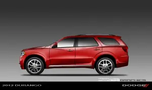 Dodge Durango 2012 - Sketch e rendering