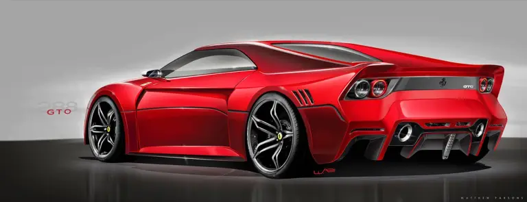 Ferrari 288 GTO rivista nel presente - rendering - 3