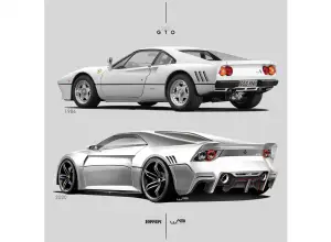 Ferrari 288 GTO rivista nel presente - rendering