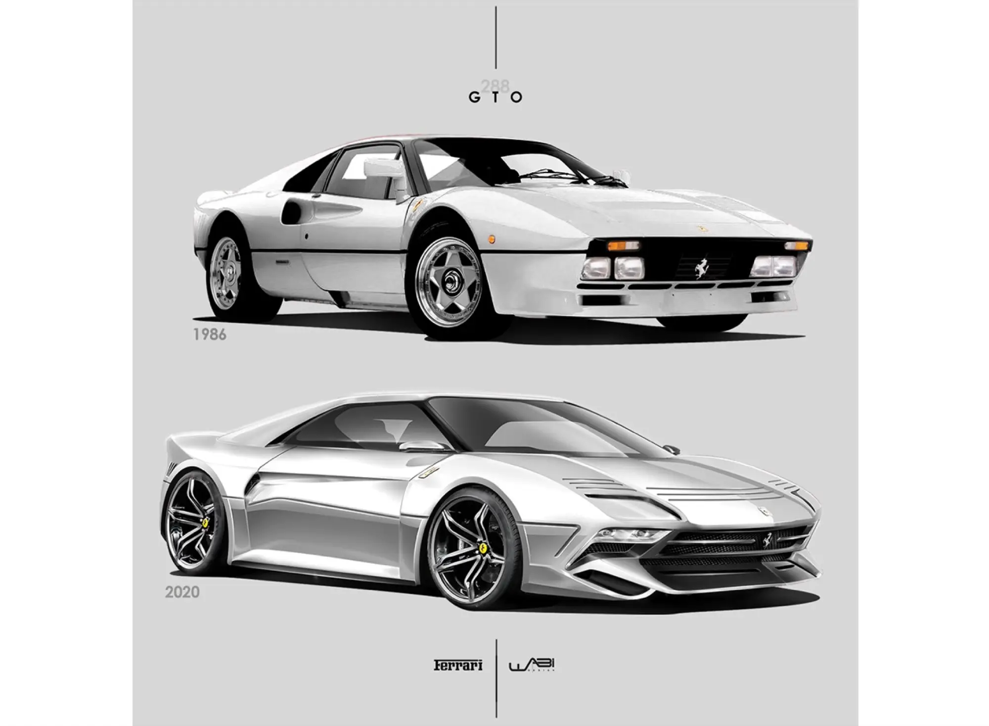 Ferrari 288 GTO rivista nel presente - rendering - 8