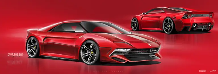 Ferrari 288 GTO rivista nel presente - rendering - 7