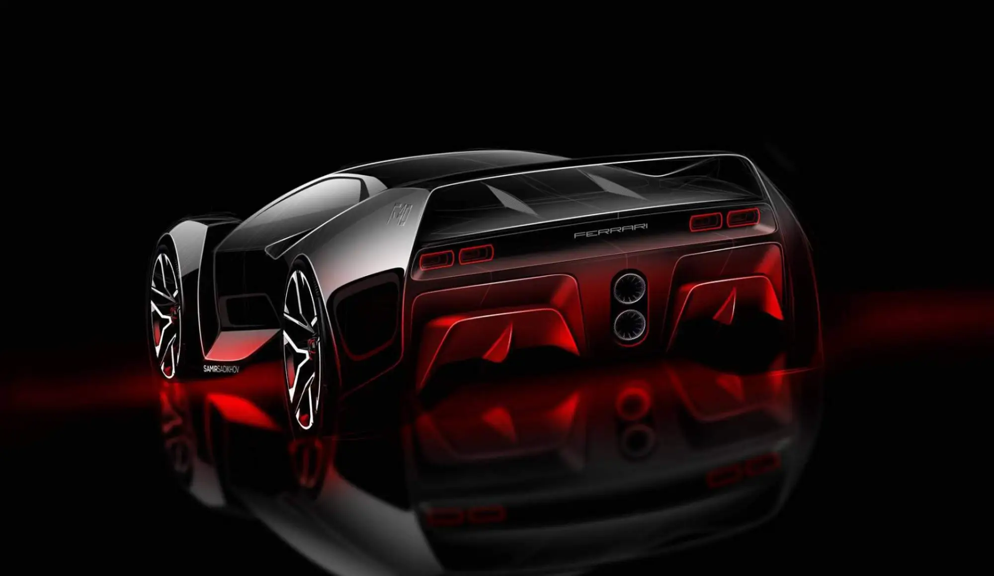 Ferrari F40 Tribute - Rendering by Samir Sadikhov - 21