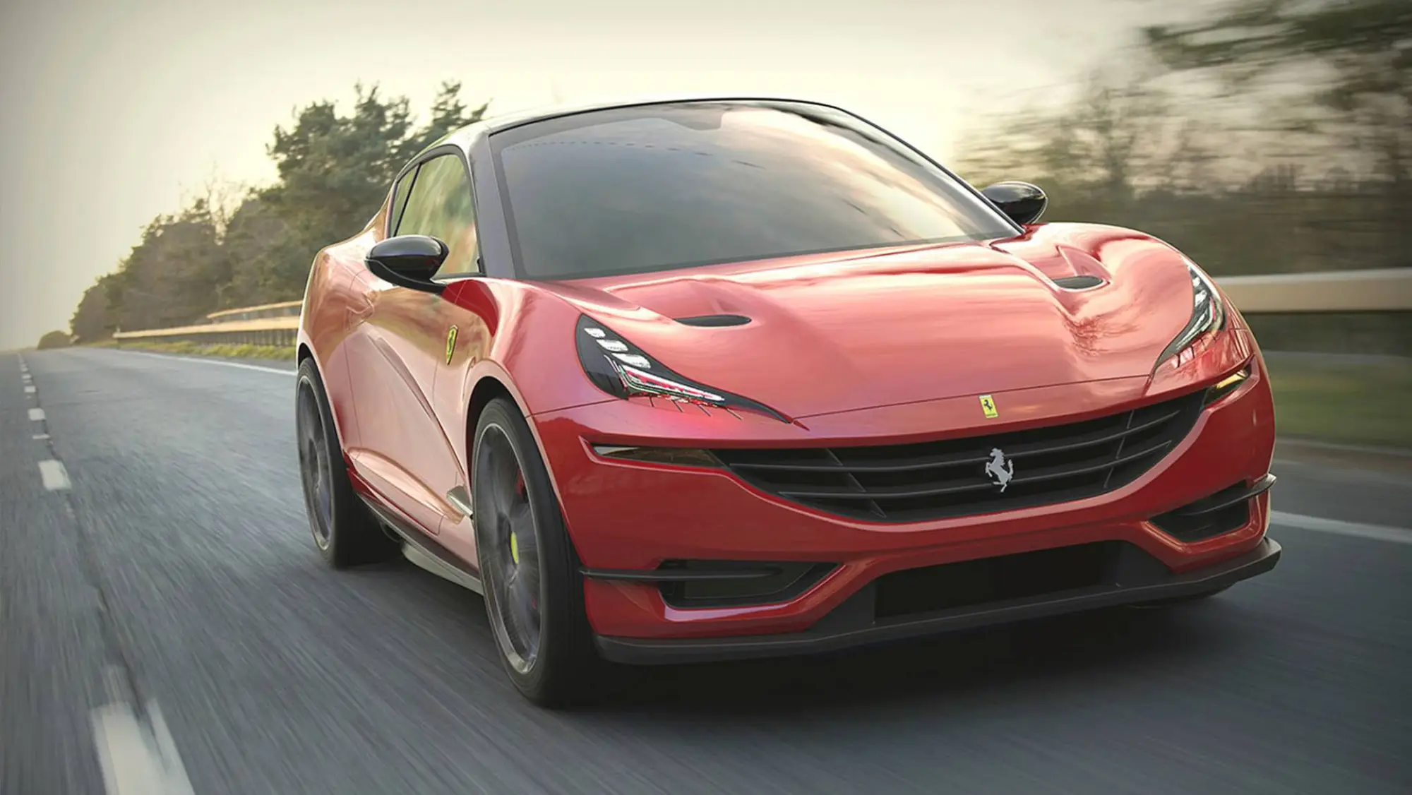 Ferrari hatchback - Rendering by Taekang Lee - 3