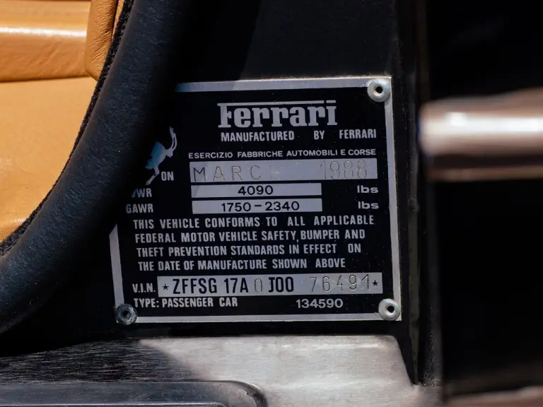 Ferrari Testarossa 1988 asta - Foto - 4