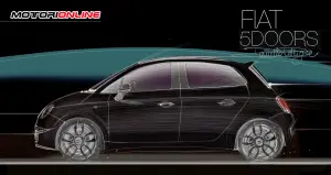 Fiat 500 5 porte - Rendering by Daniele Pelligra