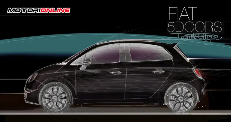 Fiat 500 5 porte - Rendering by Daniele Pelligra - 1
