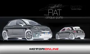 Fiat 500 5 porte - Rendering by Daniele Pelligra