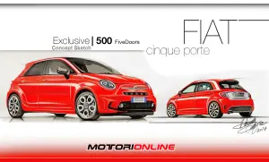 Fiat 500 5 porte - Rendering by Daniele Pelligra