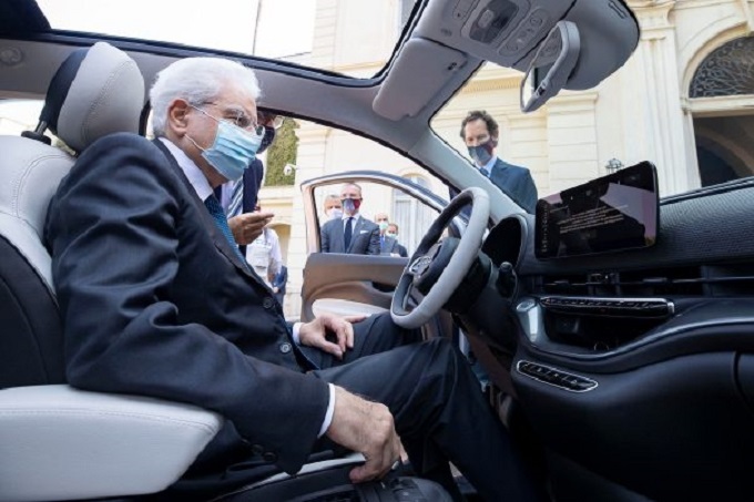 Fiat 500 elettrica - Sergio Mattarella