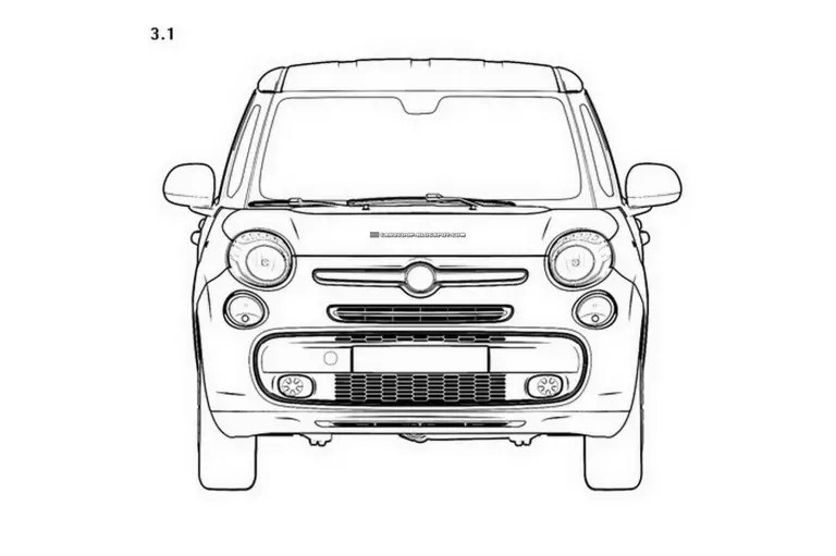 Fiat 500XL bozzetti industriali  - 1