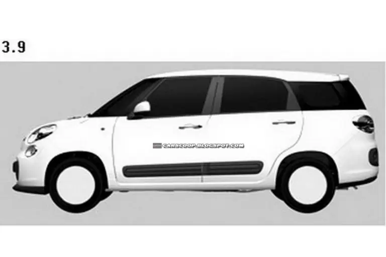 Fiat 500XL bozzetti industriali - 14
