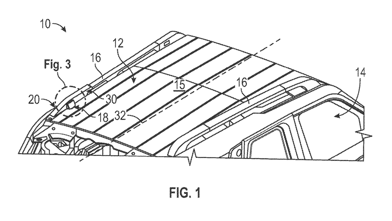 Ford prese di corrente barre al tetto brevetto