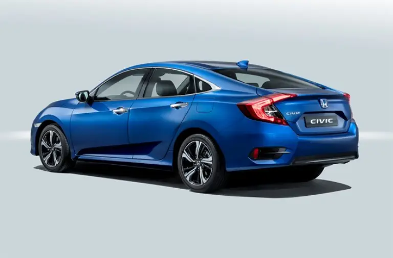 Honda Civic 4 porte Foto Stampa Salone di Parigi 2016 - 2