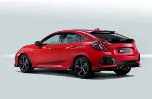 Honda Civic 5 porte foto ufficiali 29 settembre 2016