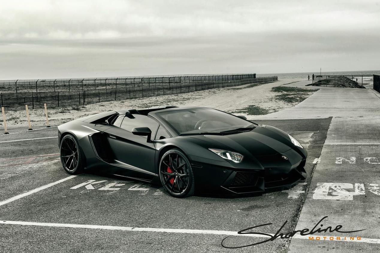 Lamborghini Aventador Roadster Matte Black by Shoreline Motoring