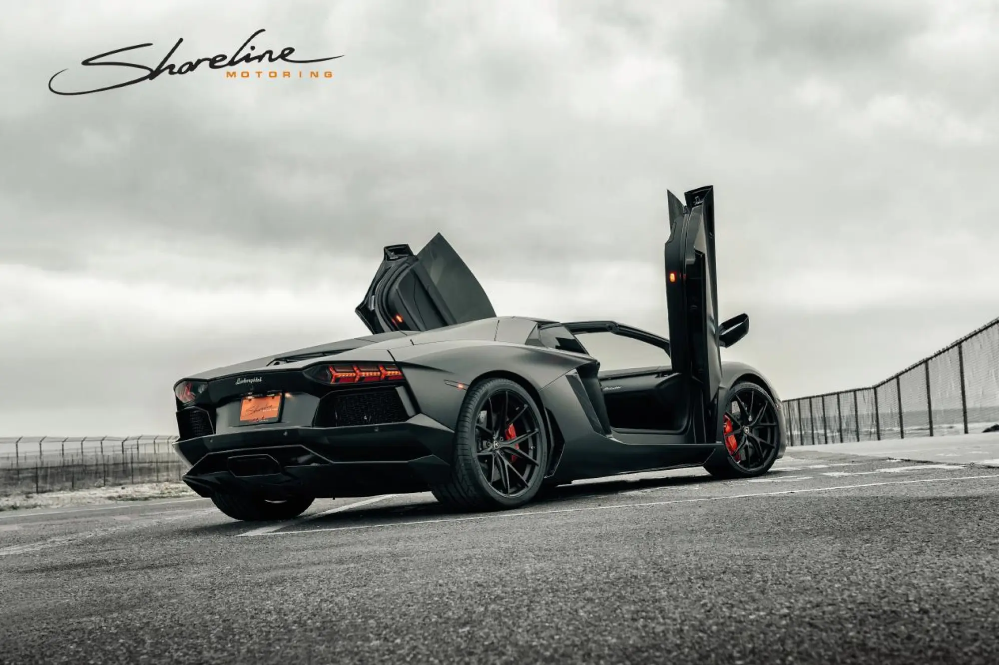 Lamborghini Aventador Roadster Matte Black by Shoreline Motoring - 2