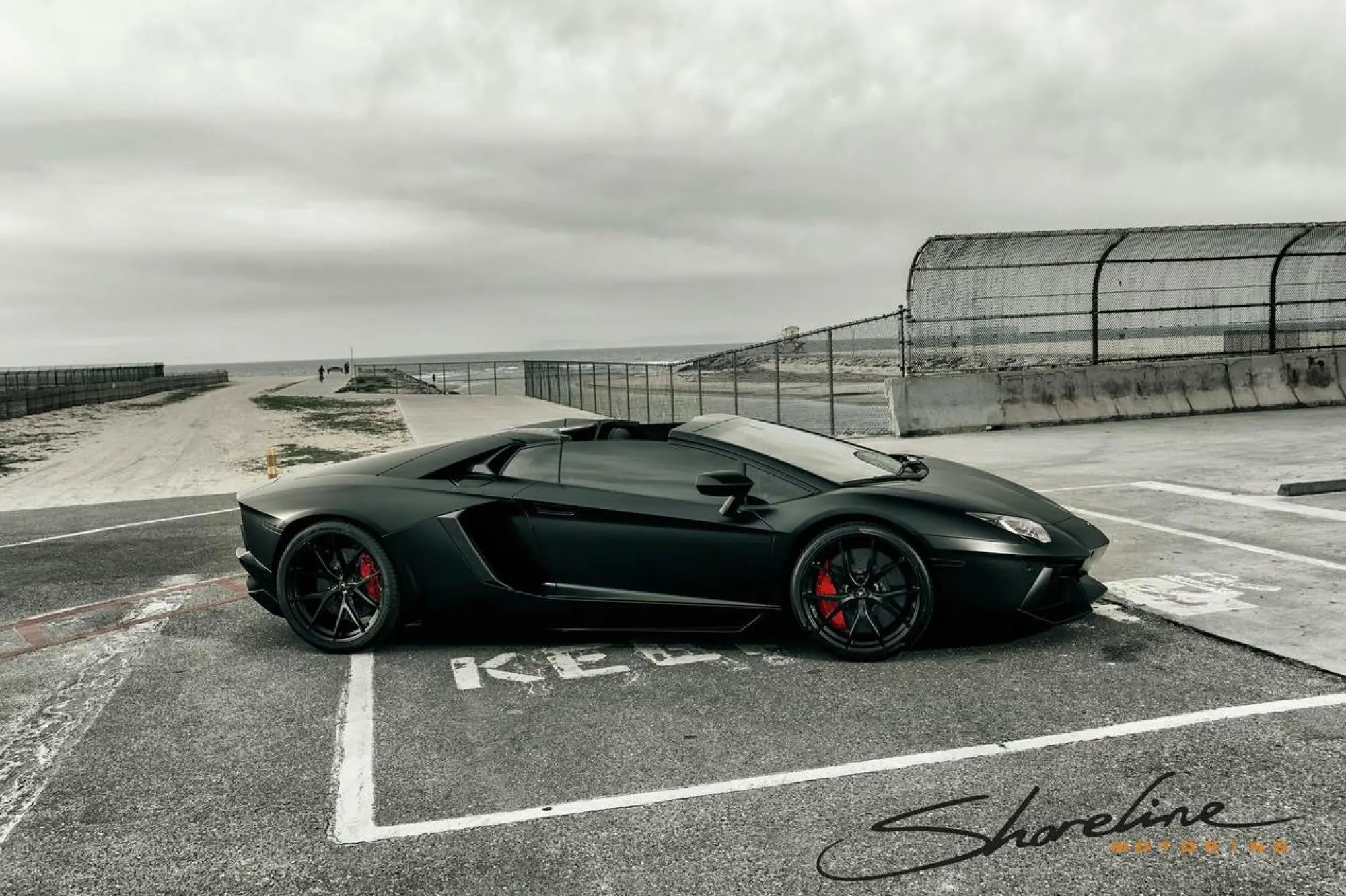 Lamborghini Aventador Roadster Matte Black by Shoreline Motoring - 7