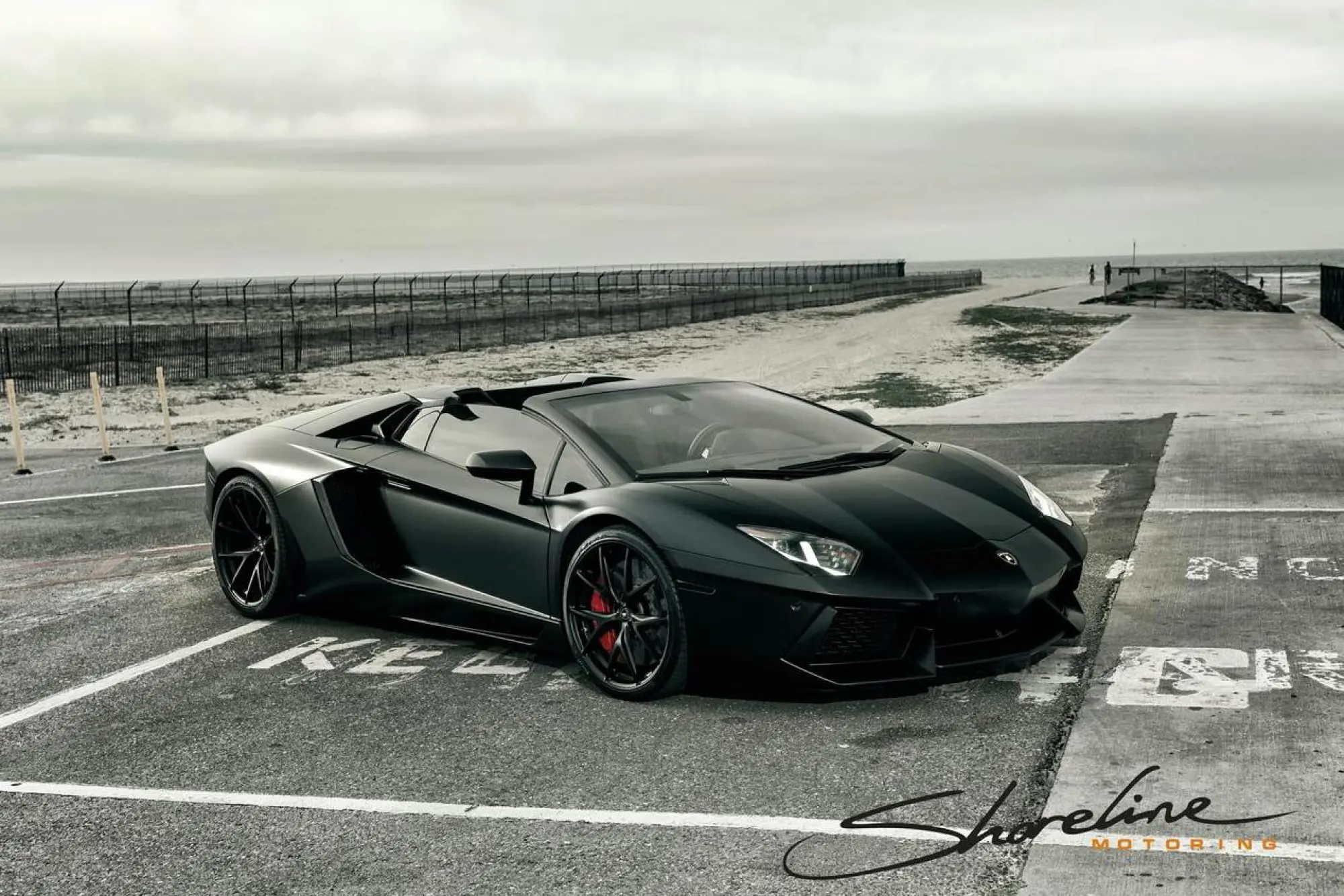 Lamborghini Aventador Roadster Matte Black by Shoreline Motoring - 9