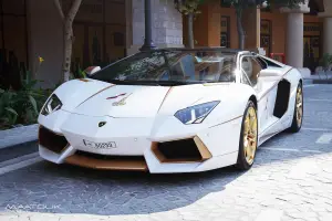 Lamborghini Aventador Roadster National Day Golden Limited Edition by Maatouk Design London