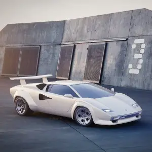 Lamborghini Countach moderna - Rendering - 4