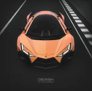 Lamborghini Forsennato - Rendering by Dmitry Lazarev