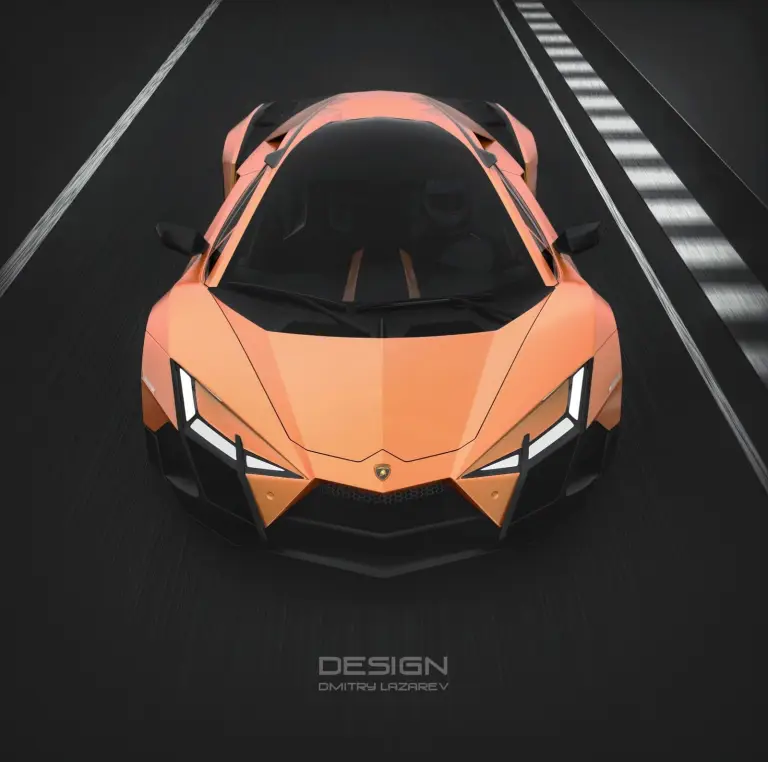 Lamborghini Forsennato - Rendering by Dmitry Lazarev - 2