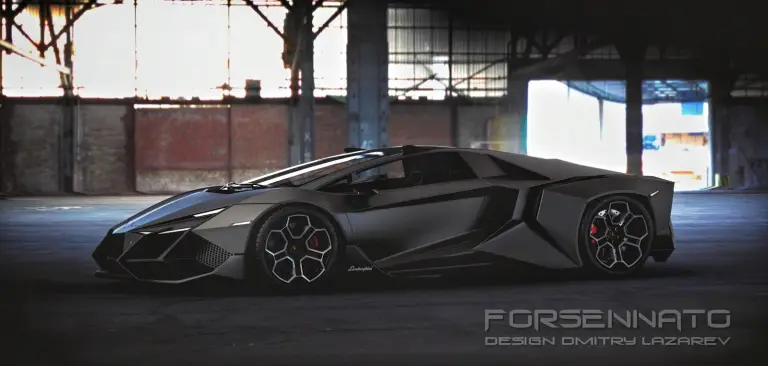 Lamborghini Forsennato - Rendering by Dmitry Lazarev - 5