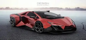 Lamborghini Forsennato - Rendering by Dmitry Lazarev