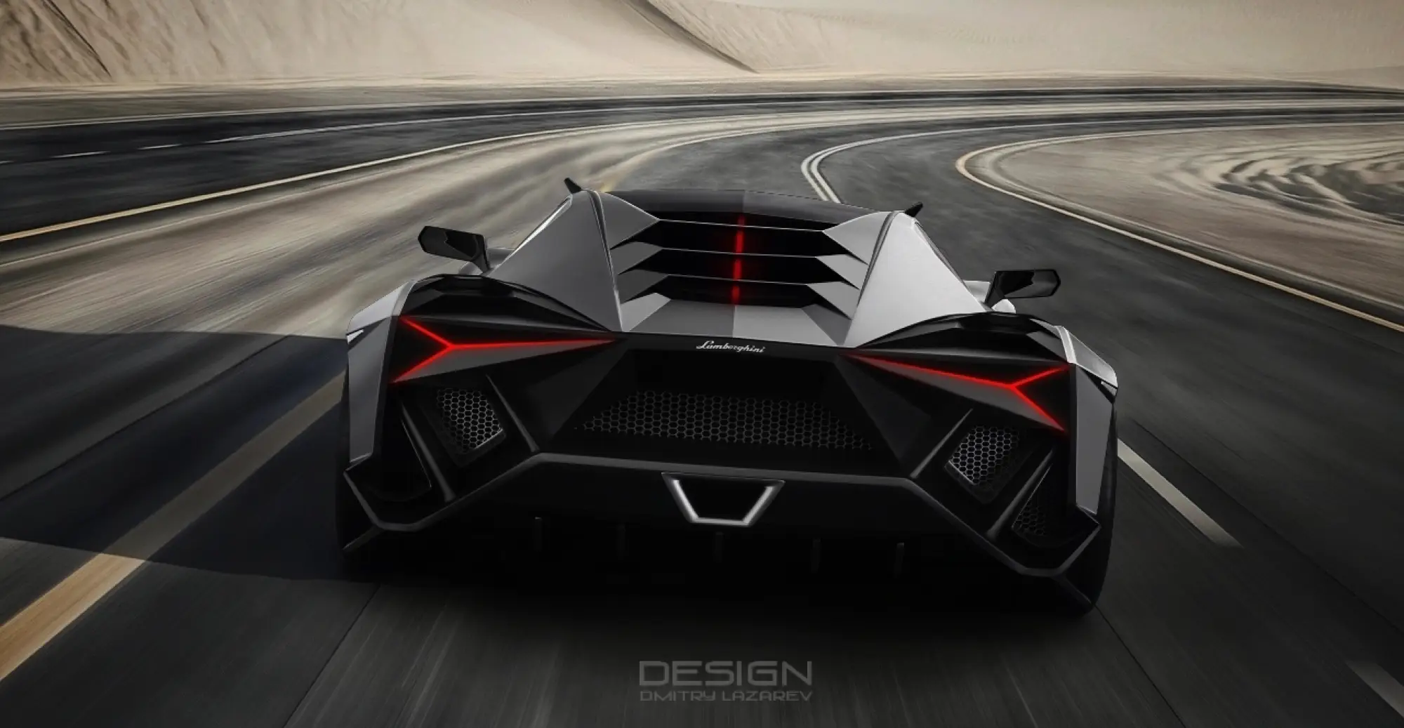 Lamborghini Forsennato - Rendering by Dmitry Lazarev - 8