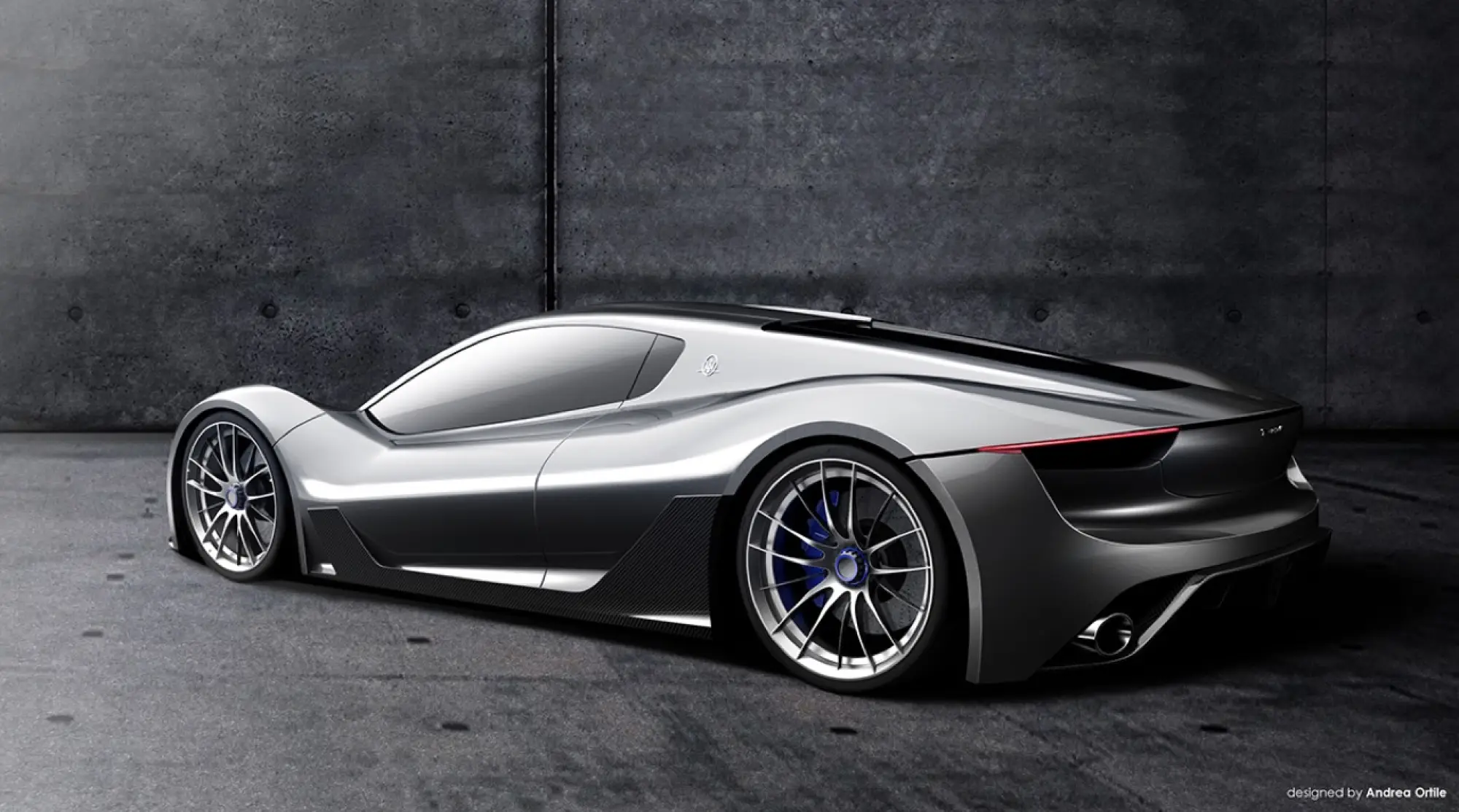 Maserati MC-63 - rendering di una hypercar concept by Andrea Ortile - 1