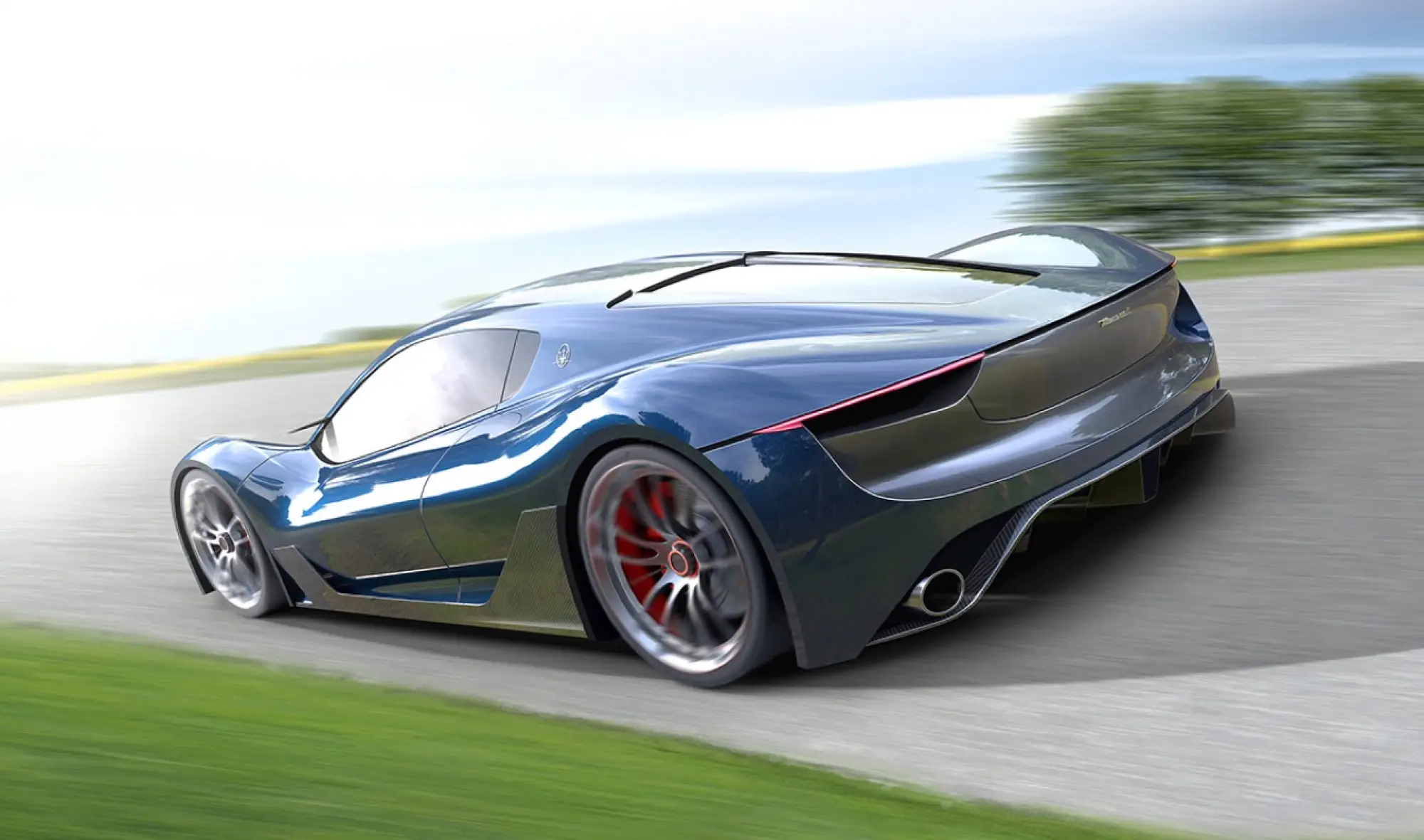 Maserati MC-63 - rendering di una hypercar concept by Andrea Ortile - 3