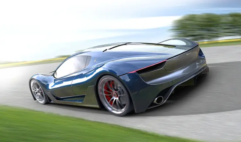 Maserati MC-63 - rendering di una hypercar concept by Andrea Ortile - 3