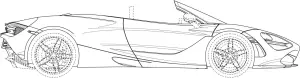 McLaren 720S Spider sketch design brevetti - 3