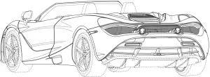 McLaren 720S Spider sketch design brevetti